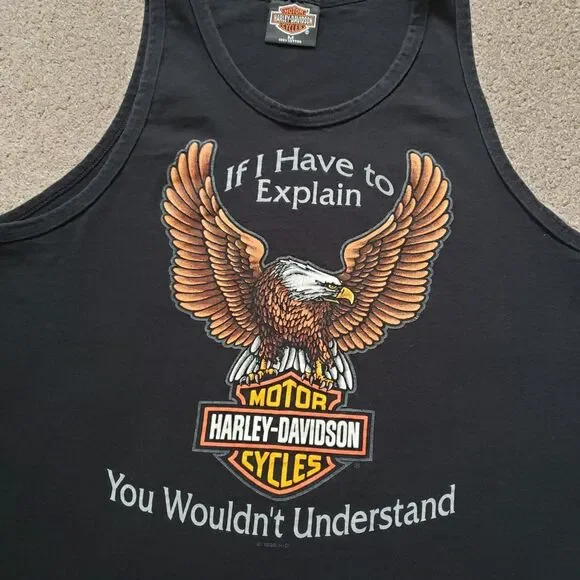 VTG 80s Harley Davidson You Wouldn't Understand Sz Medium Single Stitch USA Made - Picture 2 of 8